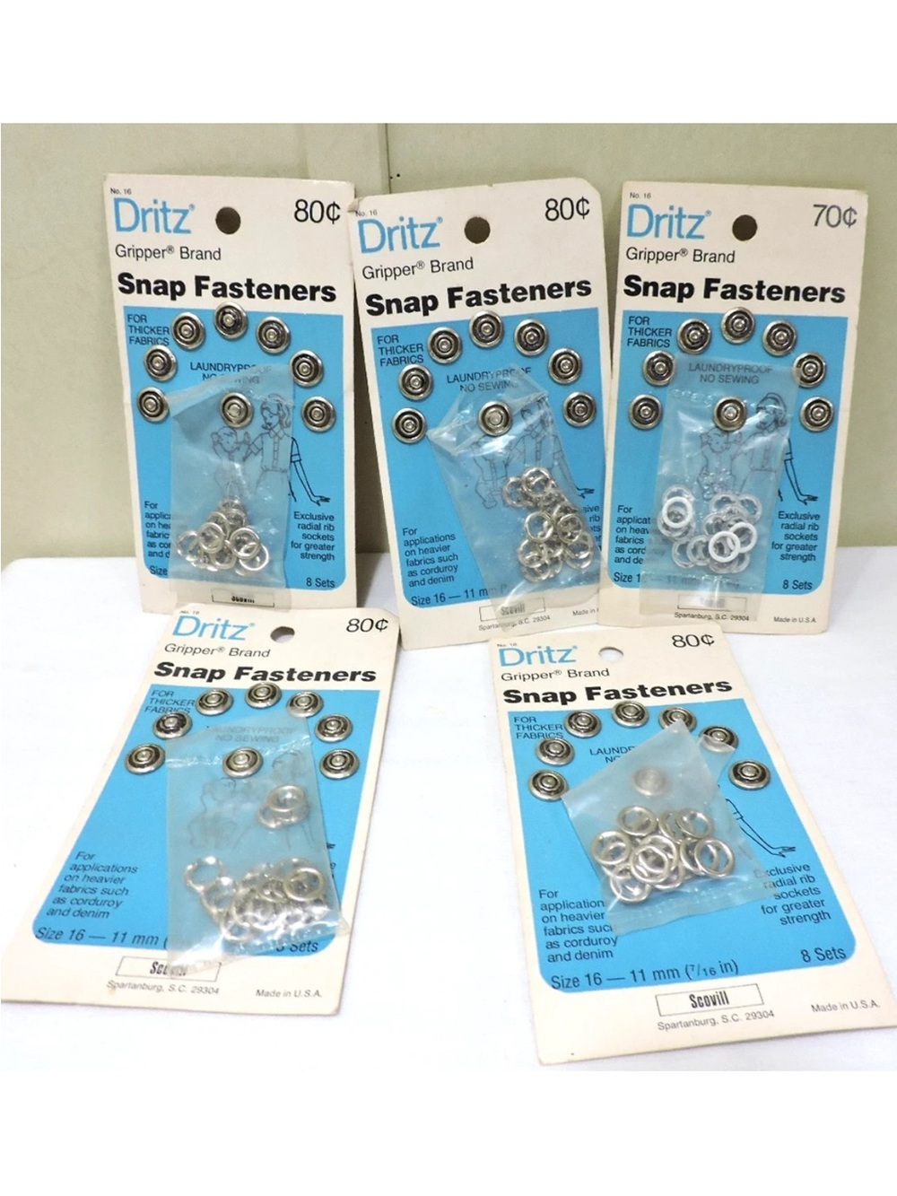Dritz Silver Snap Fasteners - Silver Pack